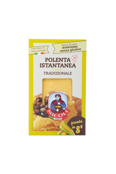 NICOLI Traditional Italian Instant Polenta - Quick Cook Cornmeal, Gluten-Free...