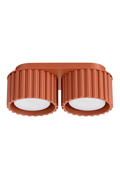 SOLLUX Lampă de tavan AURA 2, ocre roșu, Gx53