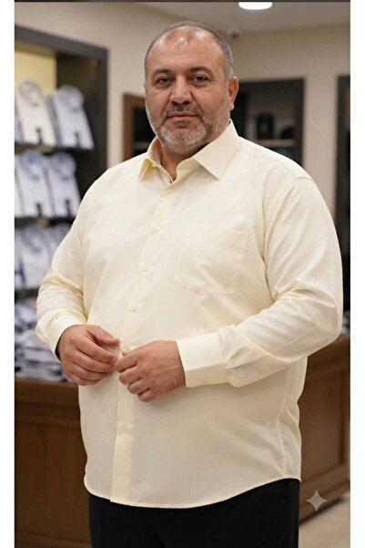 Grand Star Battal Size Long Sleeve Pocketed Dakron Fabric Men's Shirt