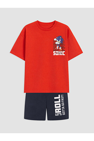 LC Waikiki Lcw Kids Red Sonic Printed Boys' Set