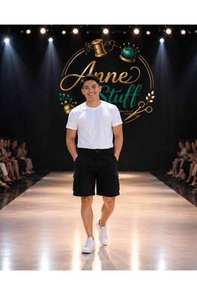 ANNESTUFF Unisex Premium Linen Cargo Shorts