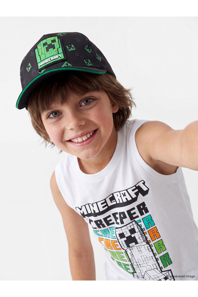 LC Waikiki Minecraft Printed Boys' Cap