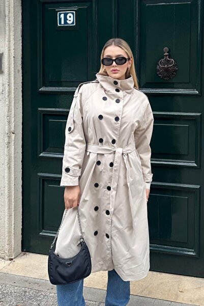 Helen Goods New Season Stand Collar Women's Trench Coat