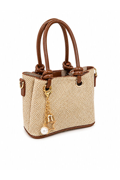 ELOVE Women's Star and Pearl Decorated Accessory Gift Hand and Shoulder Bag