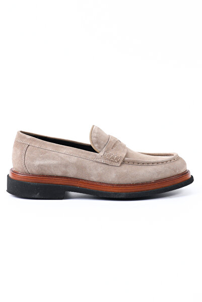 Tuna Genuine Leather Mink Suede Loafer Men's Shoes - E4724