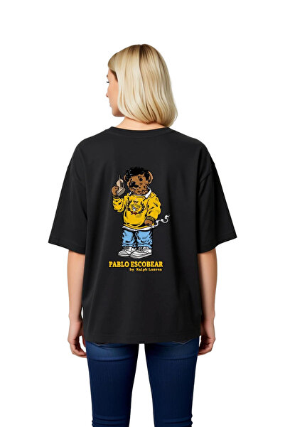 PayBuy Cartoon Bear Parody Design Printed Women's Oversize T-Shirt