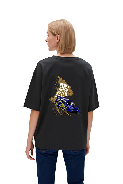 PayBuy Women's Oversize Graphic Printed T-Shirt Racing Themed Vintage Style R...