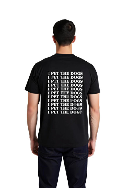 PayBuy Men's Dog Love Printed Relaxed Fit Short Sleeve Graphic T-Shirt 100% C...