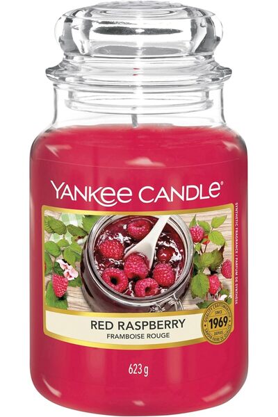 Yankee Candle شمعة كبيرة كلاسيكية بوزن 22 أونصة برائحة الليمون واللافندر، بفت...