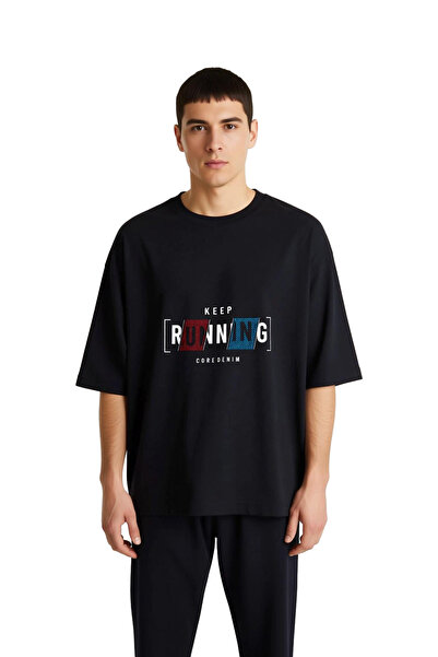 PayBuy Continuă să alergi Motivație fitness Tricou supradimensionat pentru bă...