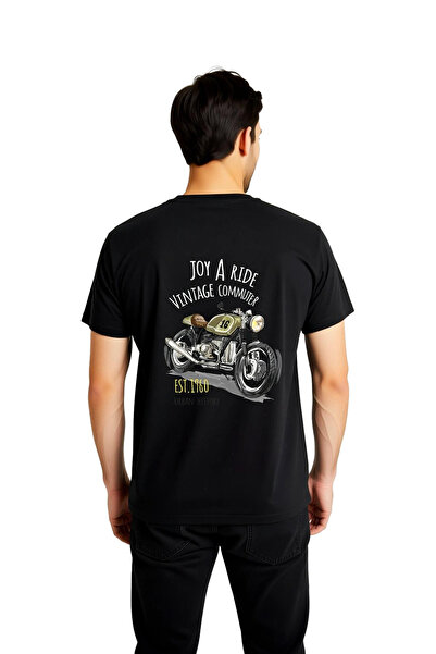 PayBuy Men's Motorcycle Printed T-Shirt Vintage City Culture Graphic Relaxed ...