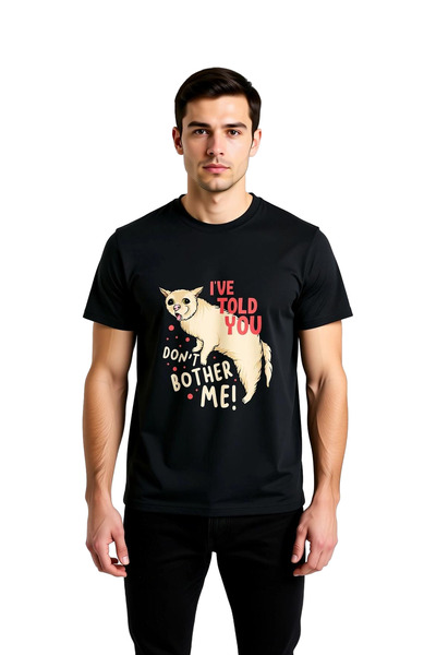 PayBuy Men's Printed Cat Design T-Shirt Humor Themed Relaxed Fit Casual Wear ...