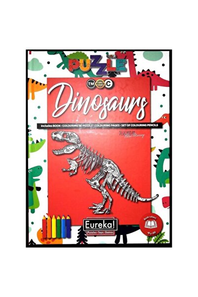 Generic (Unbranded) Dinozauri: Puzzle 3D și carte de colorat
