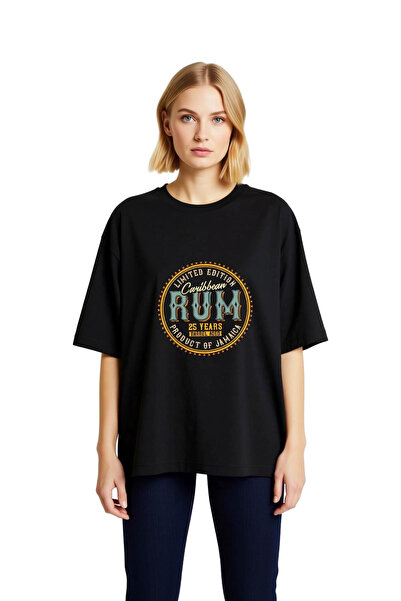 PayBuy Tricou cu imprimeu supradimensionat pentru femei, ediție limitată Cari...