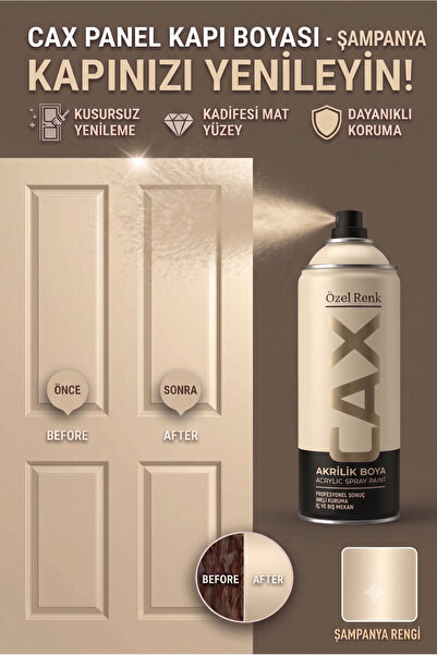 caxcolors CAX Panel Kapı Boyası - Akrilik Boya Ahşap Ve MDF Kapı Yenileme Boyası
