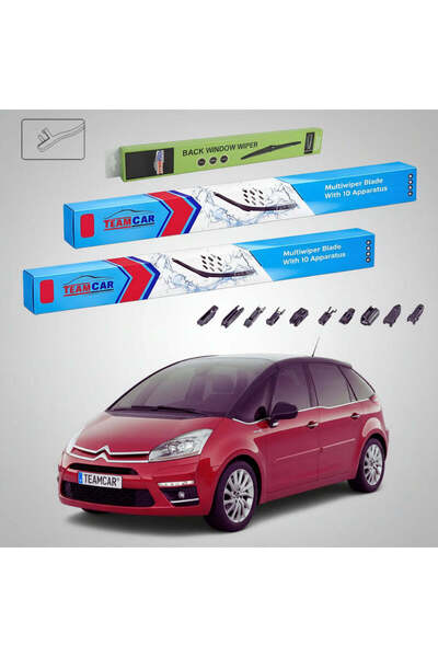 TEAMCAR Wipers Citroën C4 Picasso Gen 1 (UD) MPV 2008-2011 | Front and Rear S...