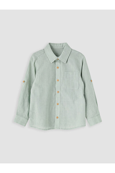 LC Waikiki Peak New Season Green Regular Fit Boys' Shirt