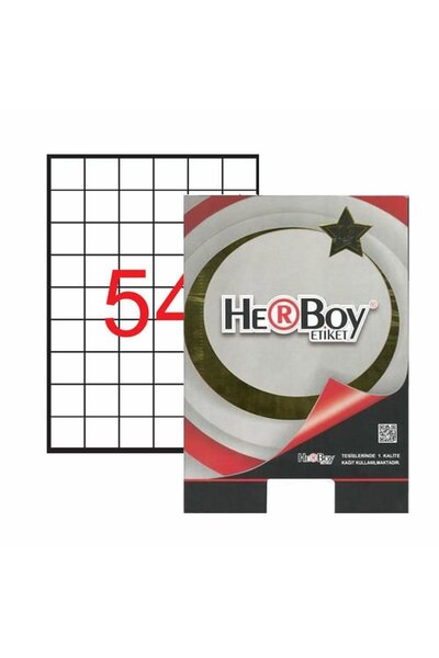 Generic Brand ملصق ليزر أبيض من هيربوي HB-1054 مقاس 35 مم × 33.16 مم