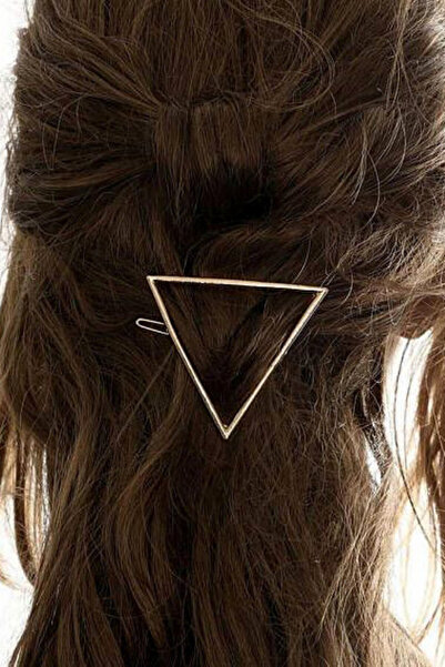 VeeShop Agrafa pentru par cu triunghi, accesoriu de par model minimal - Auriu