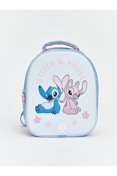 LC Waikiki Blue stitch Printed girl's backpack
