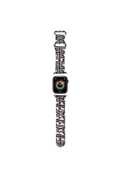 Hello Kitty Pasek HKAWMSDIESK Apple Watch 38/40/41mm μαύρο λουράκι Σιλικόνης ...