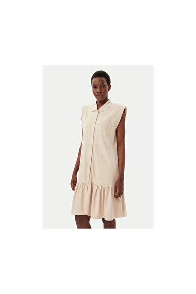Liu Jo Sport Φόρεμα πουκάμισο TA5191 J5942 Μπεζ Regular Fit
