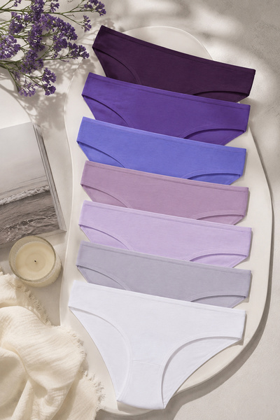 koza iç giyim Women's 7-Pack Stretch Fabric Briefs