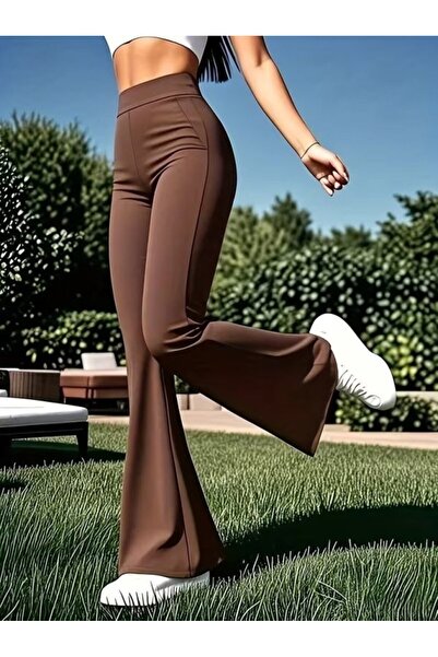 Simala Women's High Waist Wide Leg Diver Pants with Pockets
