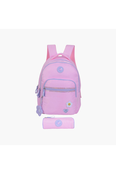 Pause 2-Piece School Backpack Set for Girls 13+ Years with Laptop Pocket & Pe...