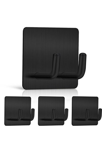 STARSTAR Four-piece rotating hook set, 360-degree folding, white.