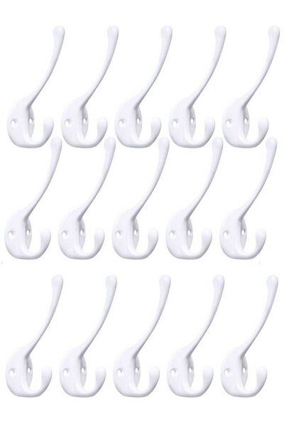 Morvena Picks 15 cârlige de perete, cârlige metalice pentru haine, design ret...