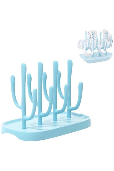 STARSTAR Portable and detachable blue baby bottle drying rack