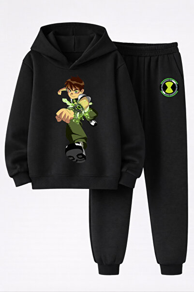 MAGORS طقم سويت شيرت وبنطلون رياضي للأطفال مطبوع عليه BEN10، مكون من 3 خيوط، ...