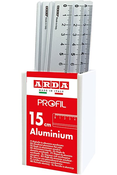 Arda Rigla aluminiu, 15 cm, profil, Arda, 15 buc/set
