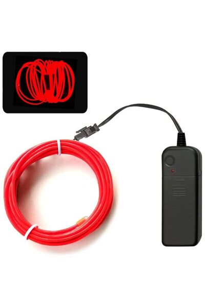 STARSTAR 5m red battery neon strip cuttable.