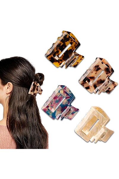 Khazna Hair Claw Clips, 4 PCS Acrylic Hair Banana Barrettes, Celluloid French...