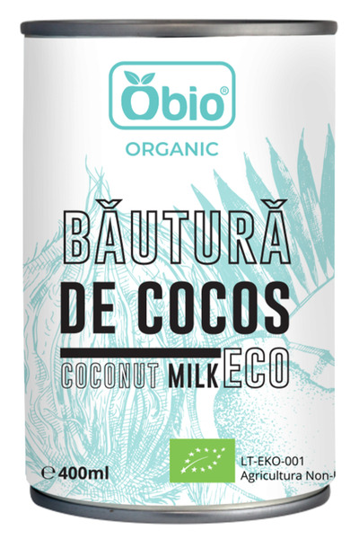 OBİO Bautura de cocos bio, 400ml,