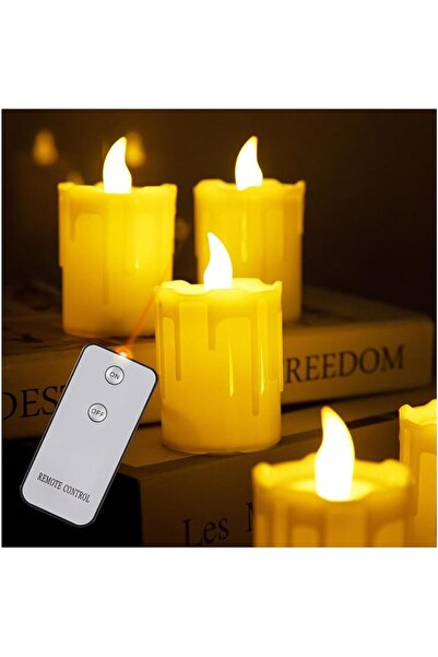 AZONEE 6 Pack Flameless LED Tea Lights Candles Battery Operated, Fake Electri...