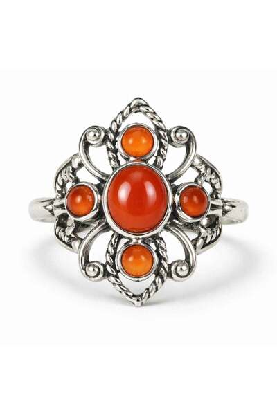 craftmystic Inel argint 925 cu Carneol model vintage - energie si incredere f...