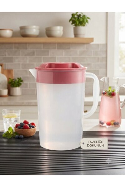 KAPLANBABA 3 Litre Plastik Sürahi Kapaklı Su, Ayran ve Limonata Sürahisi – Er...