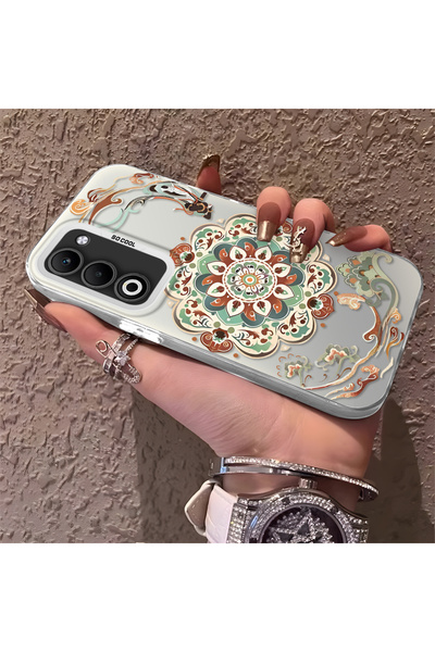 CHICASELUX Oppo A5 4G/5G Compatible Traditional Dunhuang Motif Silicone Phone...
