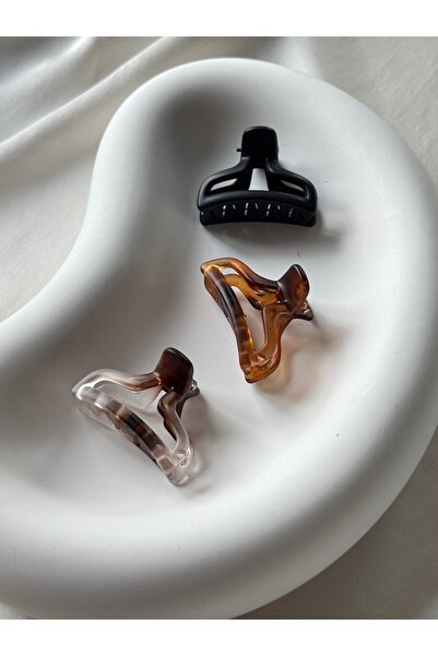Alveole Jewelry Geometrik Tasarımlı Mat Mandal Toka Seti