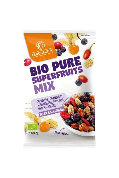 Landgarten Mix pur de superfructe, organic, fără gluten, 40g