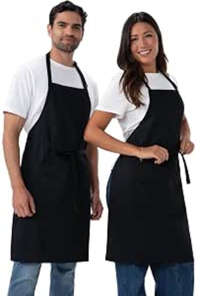 GENERAL Chef Works Unisex Butcher Apron, Black, One Size, Black, One size
