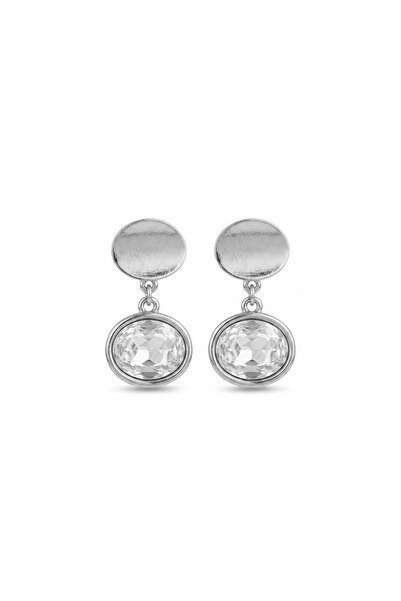 Charmist Steel Lumi Crystal Stone Earrings Silver