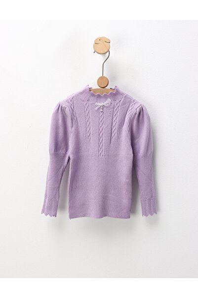 MiniKids Bluza fetite maneci bufante Sonia mov