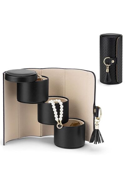 VLANDO Travel Jewelry Box, Jewelry Roll Personalized, Jewelry Storage Travel ...