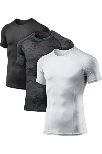 GENERAL ATHLIO mens Bts02 Baselayer Tops Short Sleeve (pack of 3)