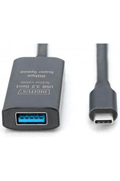 Digitus Καλώδιο επέκτασης USB USB-C σε USB-A Αρσενικό/Θηλυκό 10G 10,00μ