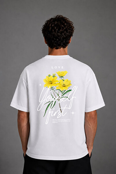 VSRN Μπλουζάκι με στάμπα στην πλάτη  "Yourself First Design " σε λευκό χρώμα ...